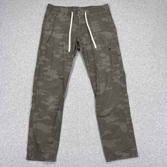 Vuori Pants - Vuori Ripstop Pant Womens Small Green Camo Drawstring Athletic Jogger Climber